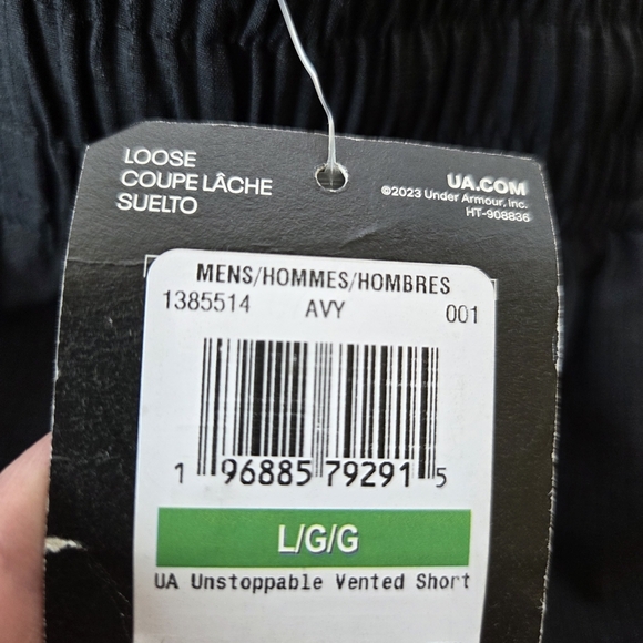 Under Armour Men's Large UA Unstoppable Vented Gray/black Athletic Shorts New - Picture 6 of 10